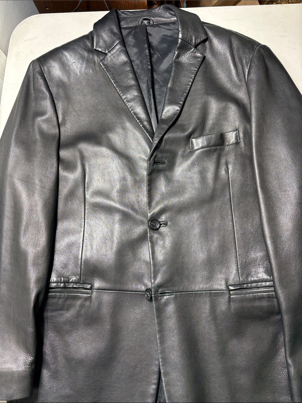 Black Lambskin Blazer